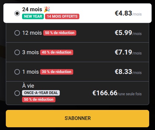 Tarif abonnement premium Faphouse