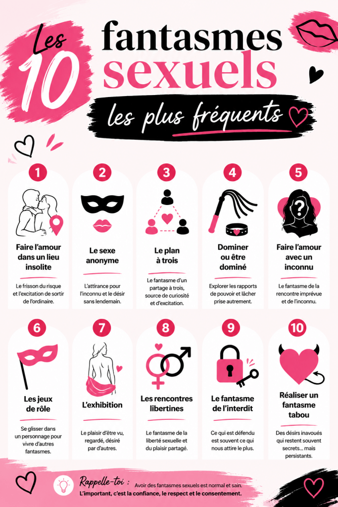 Les 10 fantasmes sexuels les plus fréquents